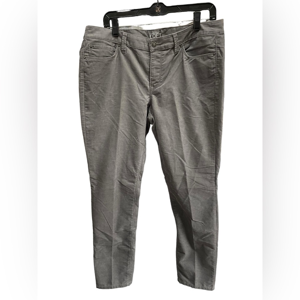 Ann Taylor LOFT Gray Corduroy Pants Modern Skinny